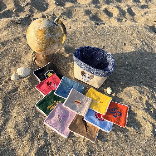 Lot cotons démaquillants et panier Merry