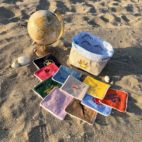 Lot cotons démaquillants + Panier Sunny